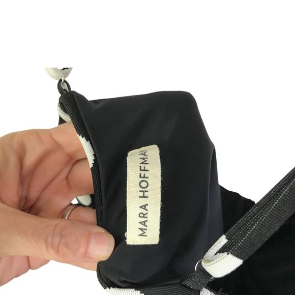 Mara Hoffman Underwire One Piece Swimsuit Womens Polka Dots Black White Sz L - Picture 2 of 9